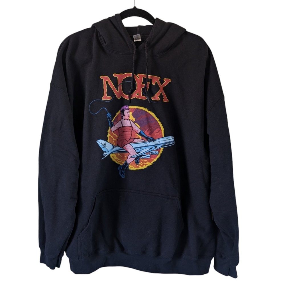NOFX Final Tour Final Shows San Pedro CA Fat Mike S&M Airlines Hoodie 2X